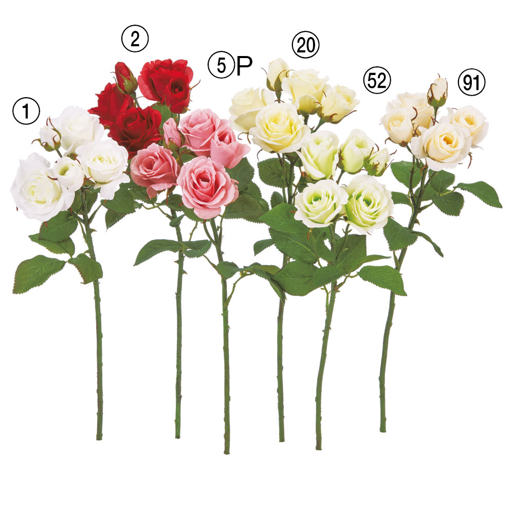 ローズ×3つぼみ×2